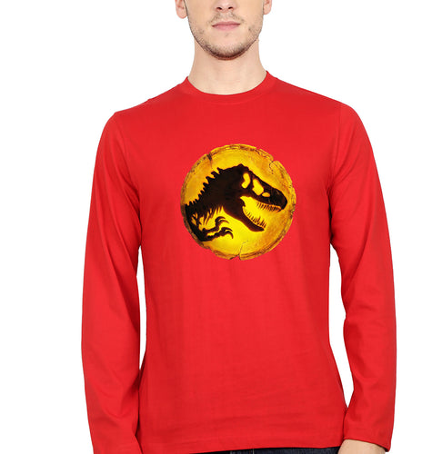 Jurassic World Full Sleeves T-Shirt for Men-Red-Ektarfa.online