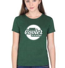 Load image into Gallery viewer, Internet T-Shirt for Women-Dark Green-Ektarfa.online
