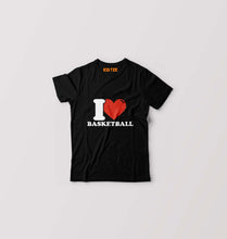 Load image into Gallery viewer, I Love Basketball Kids T-Shirt for Boy/Girl-Black-Ektarfa.online
