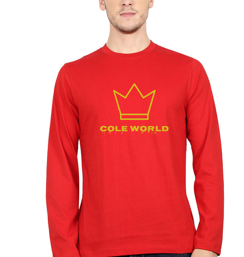 J. Cole World Full Sleeves T-Shirt for Men-red-Ektarfa.online