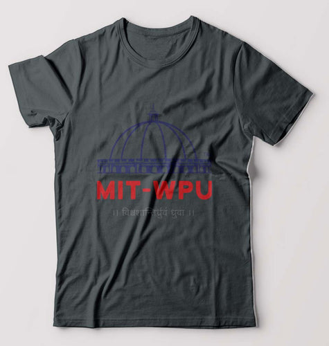 MIT World Peace University T-Shirt for Men-Charcoal-Ektarfa.online