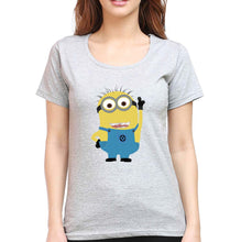 Load image into Gallery viewer, Minion T-Shirt for Women-Grey Melange-Ektarfa.online
