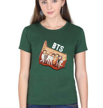 Load image into Gallery viewer, BTS Kpop T-Shirt for Women-Dark Green-Ektarfa.online
