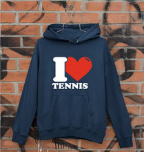 Load image into Gallery viewer, I Love Tennis Unisex Hoodie for Men/Women-Navy Blue-Ektarfa.online
