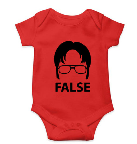 Dwight Schrute Kids Romper For Baby Boy/Girl-0-5 Months(18 Inches)-Red-Ektarfa.online