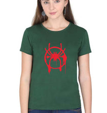 Load image into Gallery viewer, Spiderman Superhero T-Shirt for Women-Dark Green-Ektarfa.online
