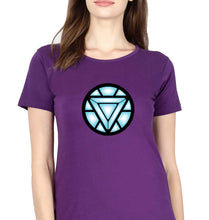 Load image into Gallery viewer, ARC REACTOR Iron Man Superhero T-Shirt for Women-Purple-Ektarfa.online
