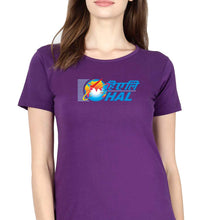 Load image into Gallery viewer, Hindustan Aeronautics Limited (HAL) T-Shirt for Women-Purple-Ektarfa.online
