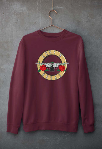 Guns and Roses Unisex Sweatshirt for Men/Women-Maroon-Ektarfa.online