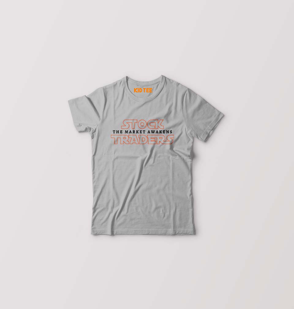 Share Market(Stock Market) Kids T-Shirt for Boy/Girl-Grey-Ektarfa.online