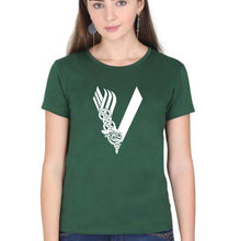 Load image into Gallery viewer, Vikings T-Shirt for Women-Dark Green-Ektarfa.online
