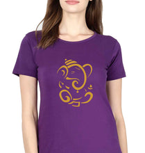Load image into Gallery viewer, Ganpati JI(Ganesh) T-Shirt for Women-Purple-Ektarfa.online
