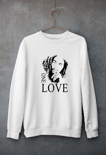 Bob Marley Unisex Sweatshirt for Men/Women-White-Ektarfa.online