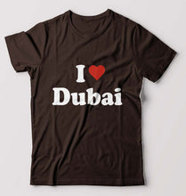Load image into Gallery viewer, I Love Dubai T-Shirt for Men-Coffee Brown-Ektarfa.online
