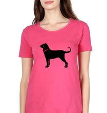Load image into Gallery viewer, Black Dog T-Shirt for Women-Pink-Ektarfa.online
