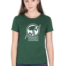 Load image into Gallery viewer, Thor Superhero T-Shirt for Women-Dark Green-Ektarfa.online
