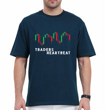 Load image into Gallery viewer, Trader Share Market Oversized T-Shirt for Men-Petrol Blue-Ektarfa.online
