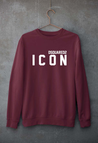 DSQUARED - ICON Unisex Sweatshirt for Men/Women-Maroon-Ektarfa.online