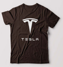Load image into Gallery viewer, Tesla T-Shirt for Men-Coffee Brown-Ektarfa.online
