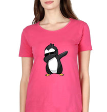 Load image into Gallery viewer, Dab Penguin T-Shirt for Women-Pink-Ektarfa.online
