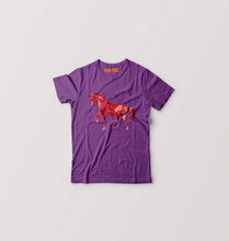 Load image into Gallery viewer, HORSE Kids T-Shirt for Boy/Girl-Purple-Ektarfa.online
