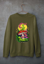 Load image into Gallery viewer, Trippy Psychedelic Weed Stoned Unisex Sweatshirt for Men/Women-Olive Green-Ektarfa.online
