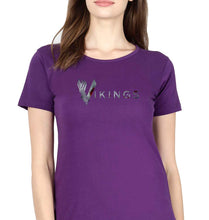 Load image into Gallery viewer, Vikings T-Shirt for Women-Purple-Ektarfa.online
