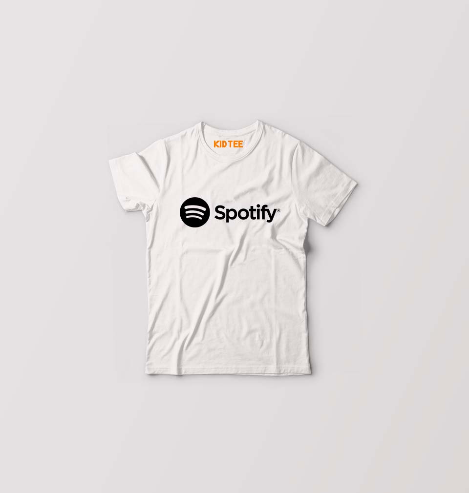 Spotify Kids T-Shirt for Boy/Girl-White-Ektarfa.online