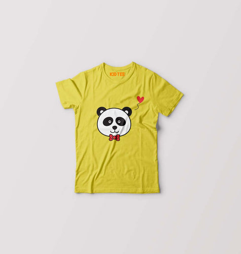 Panda Kids T-Shirt for Boy/Girl-Yellow-Ektarfa.online