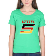 Load image into Gallery viewer, Sebastian Vettel F1 T-Shirt for Women-Flag Green-Ektarfa.online
