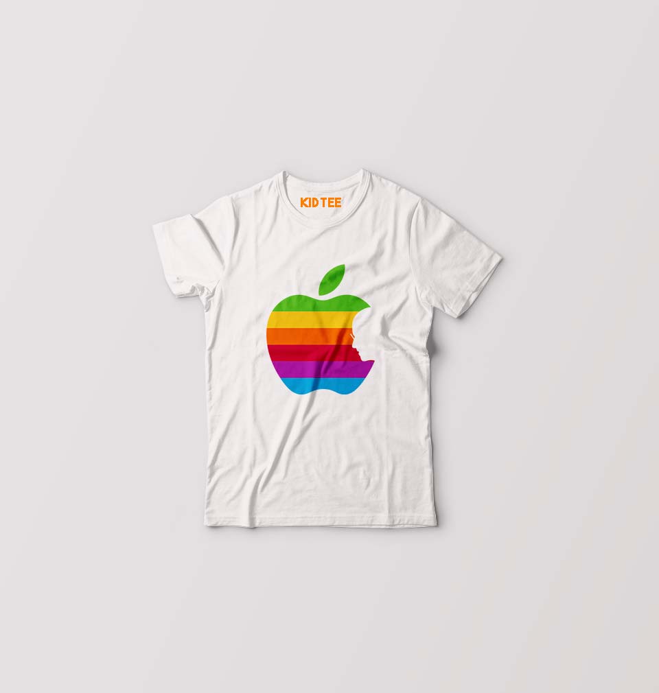 Steve Jobs Apple Kids T-Shirt for Boy/Girl-White-Ektarfa.online