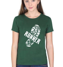 Load image into Gallery viewer, Runner Running T-Shirt for Women-Dark Green-Ektarfa.online
