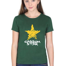 Load image into Gallery viewer, Carrom Star T-Shirt for Women-Dark Green-Ektarfa.online
