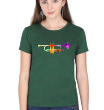 Load image into Gallery viewer, Trumpet T-Shirt for Women-Dark Green-Ektarfa.online
