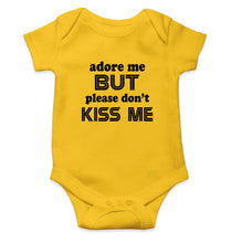 Load image into Gallery viewer, Adore Me But dont Kiss Me Kids Romper For Baby Boy/Girl-0-5 Months(18 Inches)-Yellow-Ektarfa.online
