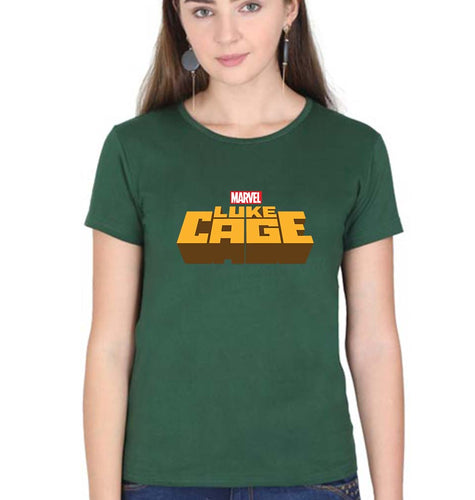 Luke Cage T-Shirt for Women-Dark Green-Ektarfa.online