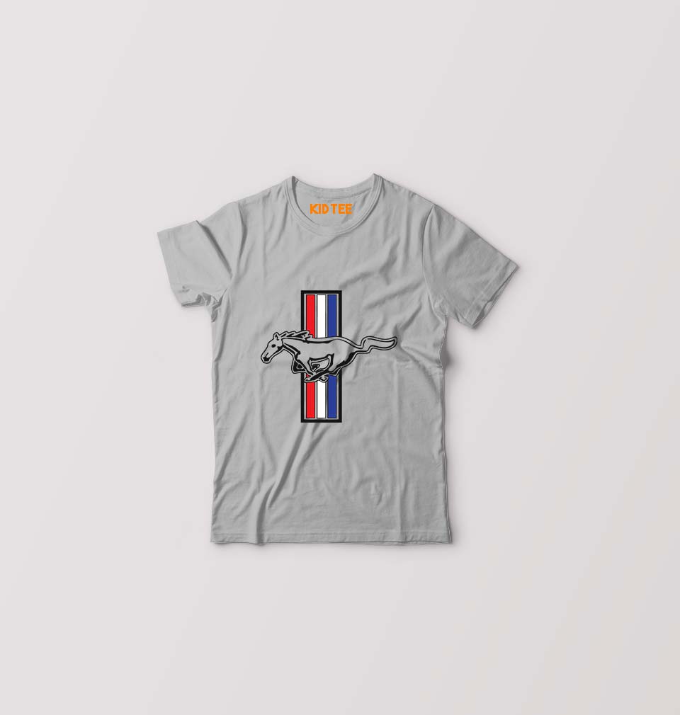 Ford Mustang Kids T-Shirt for Boy/Girl-Grey-Ektarfa.online