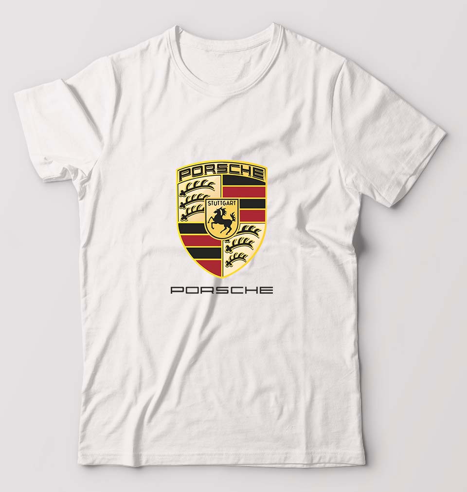 Porsche T-Shirt for Men-White-Ektarfa.online