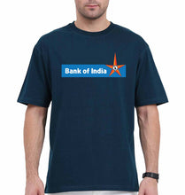 Load image into Gallery viewer, Bank of India Oversized T-Shirt for Men-Petrol Blue-Ektarfa.online
