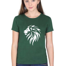 Load image into Gallery viewer, Lion T-Shirt for Women-Dark Green-Ektarfa.online
