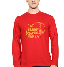Load image into Gallery viewer, Baseball Full Sleeves T-Shirt for Men-red-Ektarfa.online
