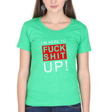 Load image into Gallery viewer, Fuck T-Shirt for Women-flag green-Ektarfa.online
