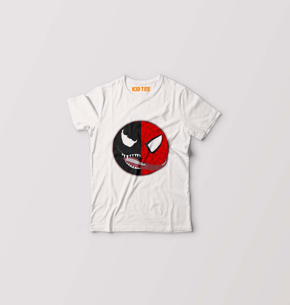 Venom VS Spiderman Kids T-Shirt for Boy/Girl-White-Ektarfa.online