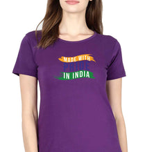 Load image into Gallery viewer, Made in India T-Shirt for Women-Purple-Ektarfa.online
