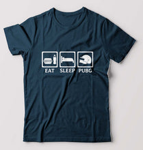 Load image into Gallery viewer, PUBG Eat Sleep Pubg T-Shirt for Men-Petrol Blue-Ektarfa.online
