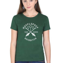 Load image into Gallery viewer, Hufflepuff Harry Potter T-Shirt for Women-Dark Green-Ektarfa.online
