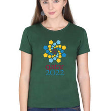 Load image into Gallery viewer, FIFA World Cup Qatar 2022 T-Shirt for Women-Dark Green-Ektarfa.online
