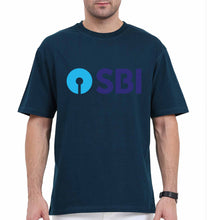 Load image into Gallery viewer, State Bank of India(SBI) Oversized T-Shirt for Men-Petrol Blue-Ektarfa.online
