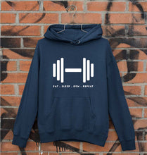 Load image into Gallery viewer, Gym Unisex Hoodie for Men/Women-Navy Blue-Ektarfa.online
