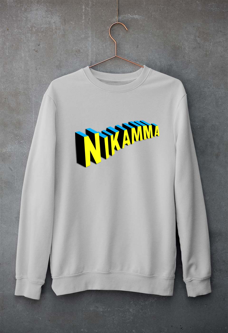 Nikamma Unisex Sweatshirt for Men/Women-Grey Melange-Ektarfa.online